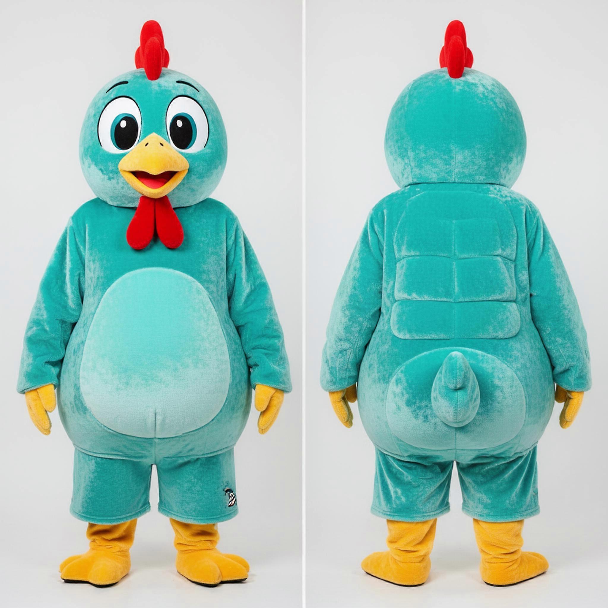 MASTICOT Cyan Velvety Hens Mascot