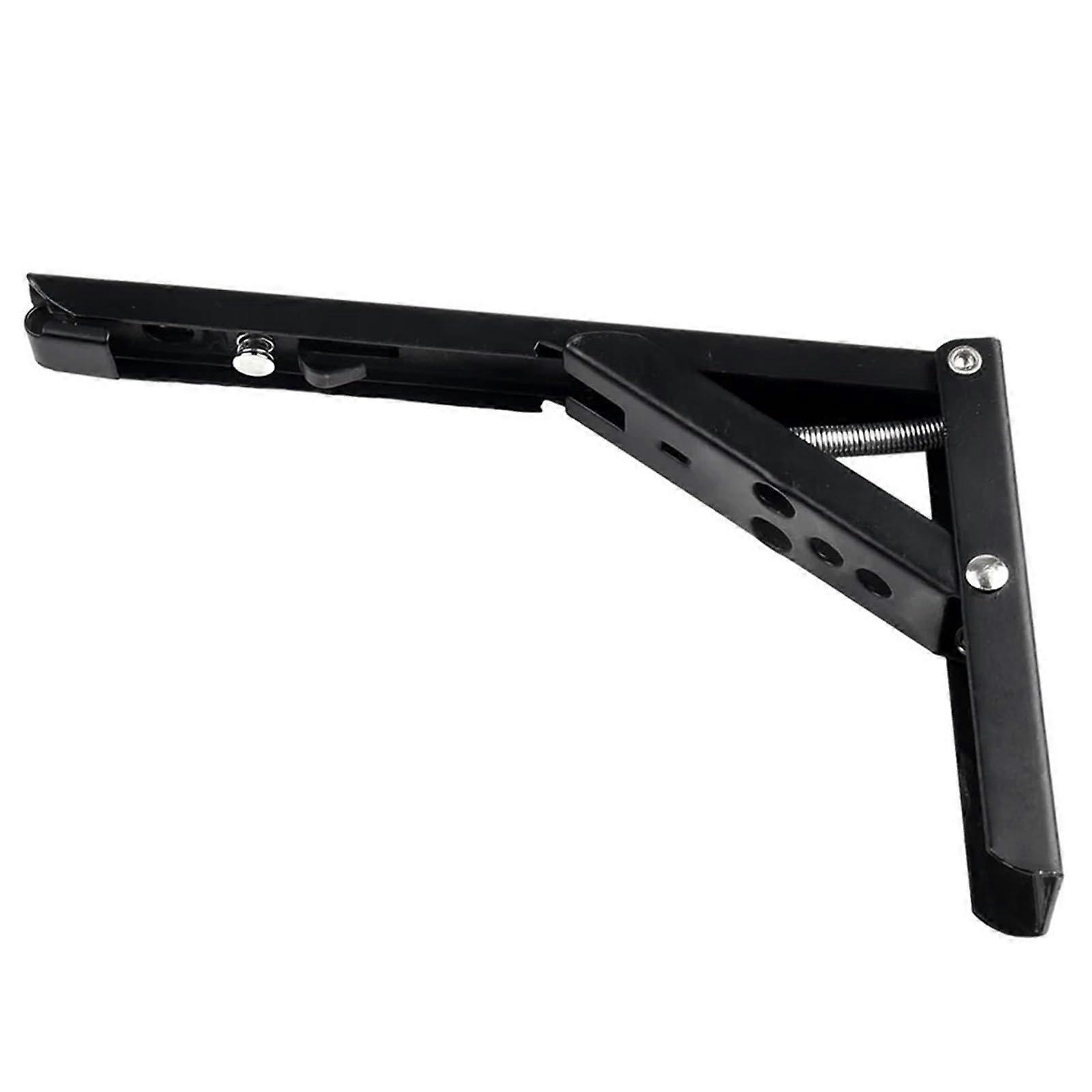 8 Inch Heavy Duty Folding Shelf Bracket Wall Mount with Quick Locking and SpaceSaving Design