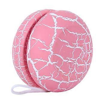Wooden Cartoon Yoyo Toy for Kids, Durable Wood Build, Wrist Strength Training, Vivid Pink Pattern Gift