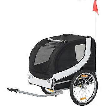 Fahrradanhänger für Hunde, Tiere, mit Fahne und 8 Reflektoren.
