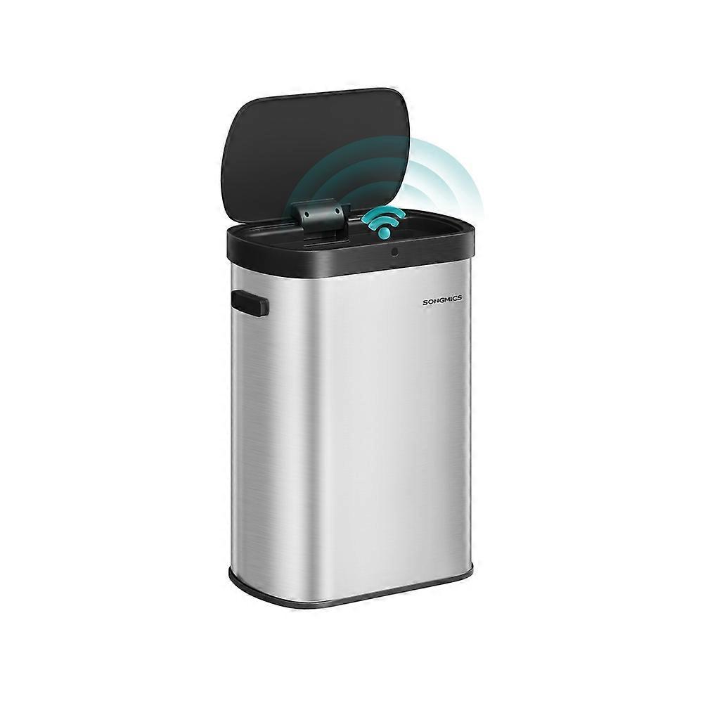 13-Gallon Motion Sensor Trash Can, Stainless Steel, Soft