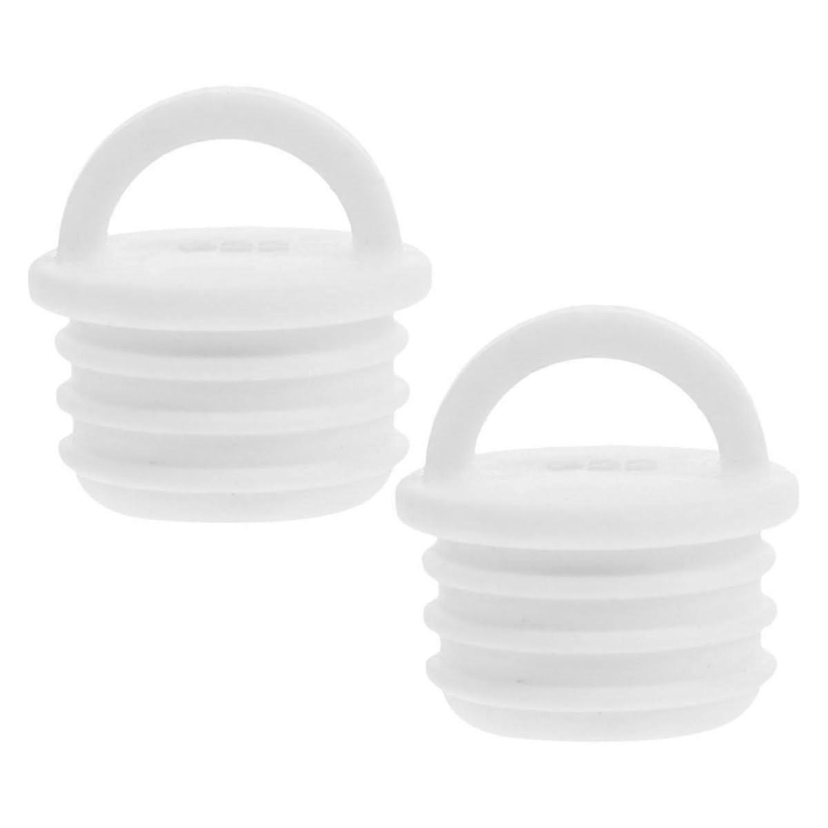 Bucket Drain Plug Replacement Stopper 20mm Rubber White 2pcs