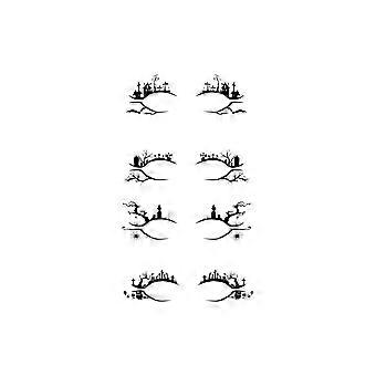 2pcs Halloween Eyeliner Stickers, Bat and Spider Decor for Party Makeup