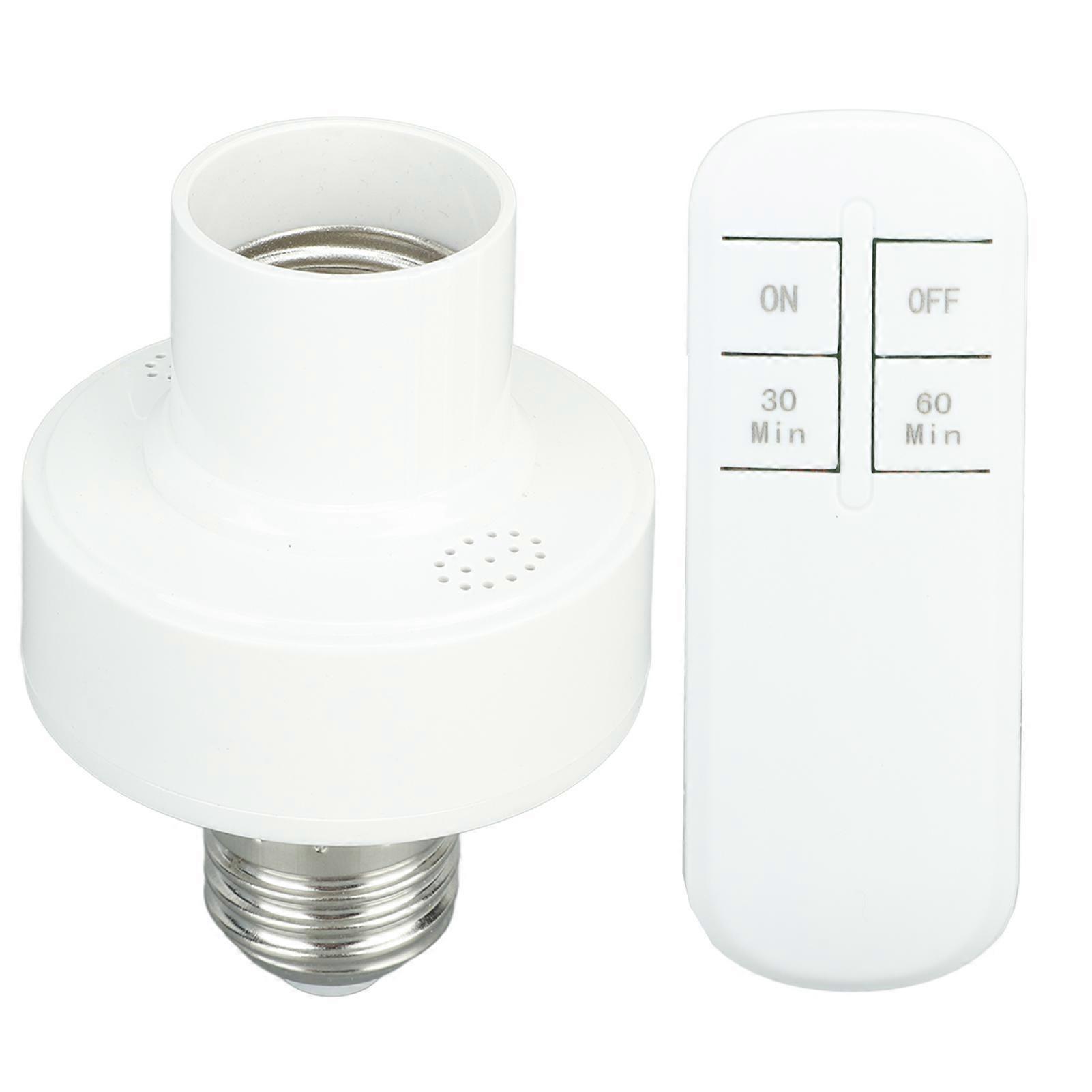 Remote Control Light Bulb Socket Wireless Remote Light Bulb Socket with Remote Control for E27 Bulb Base 220V
