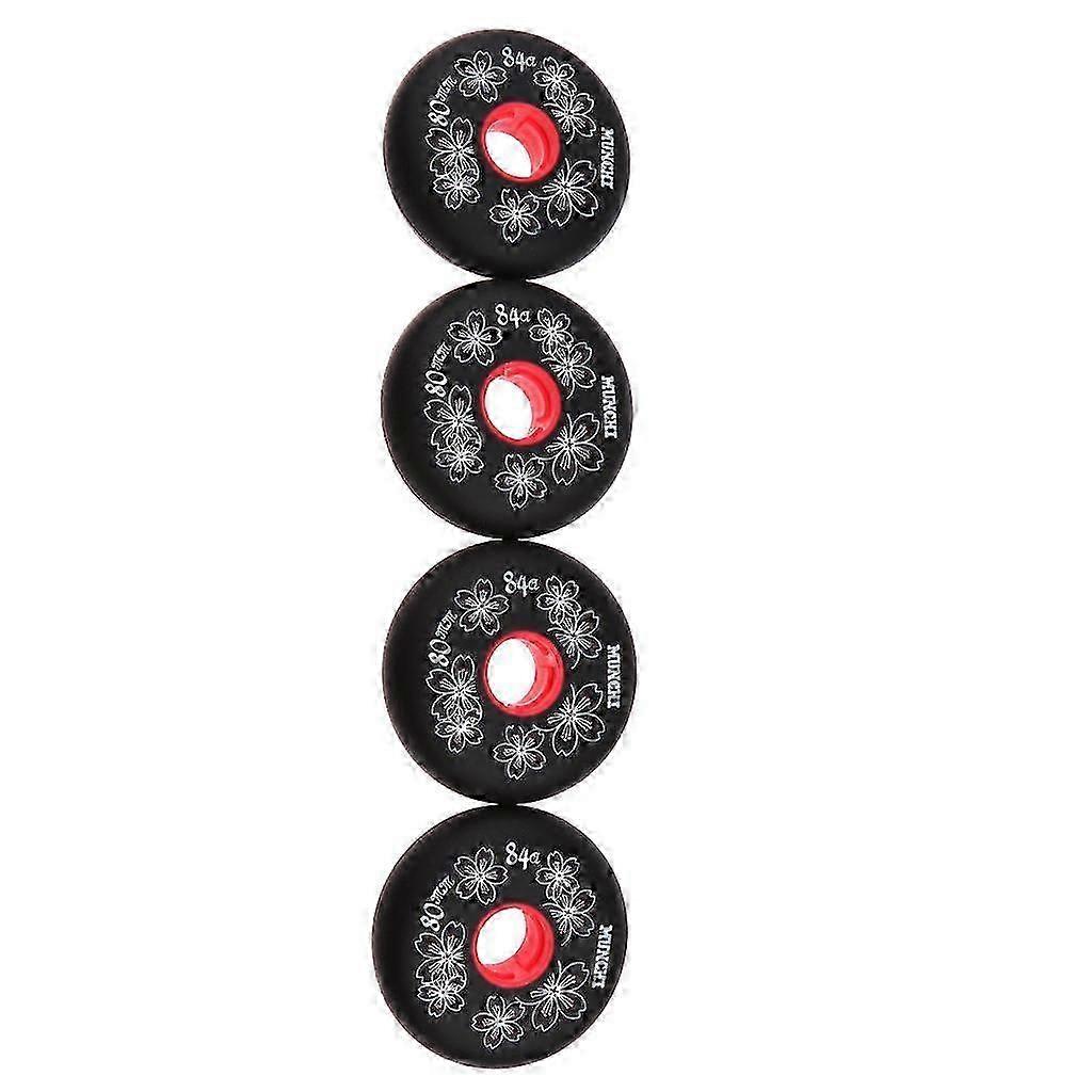 Replacement Wheels compatible with Inline Roller Hockey Skates 4 Pack 84A Durometer 72mm Diameter