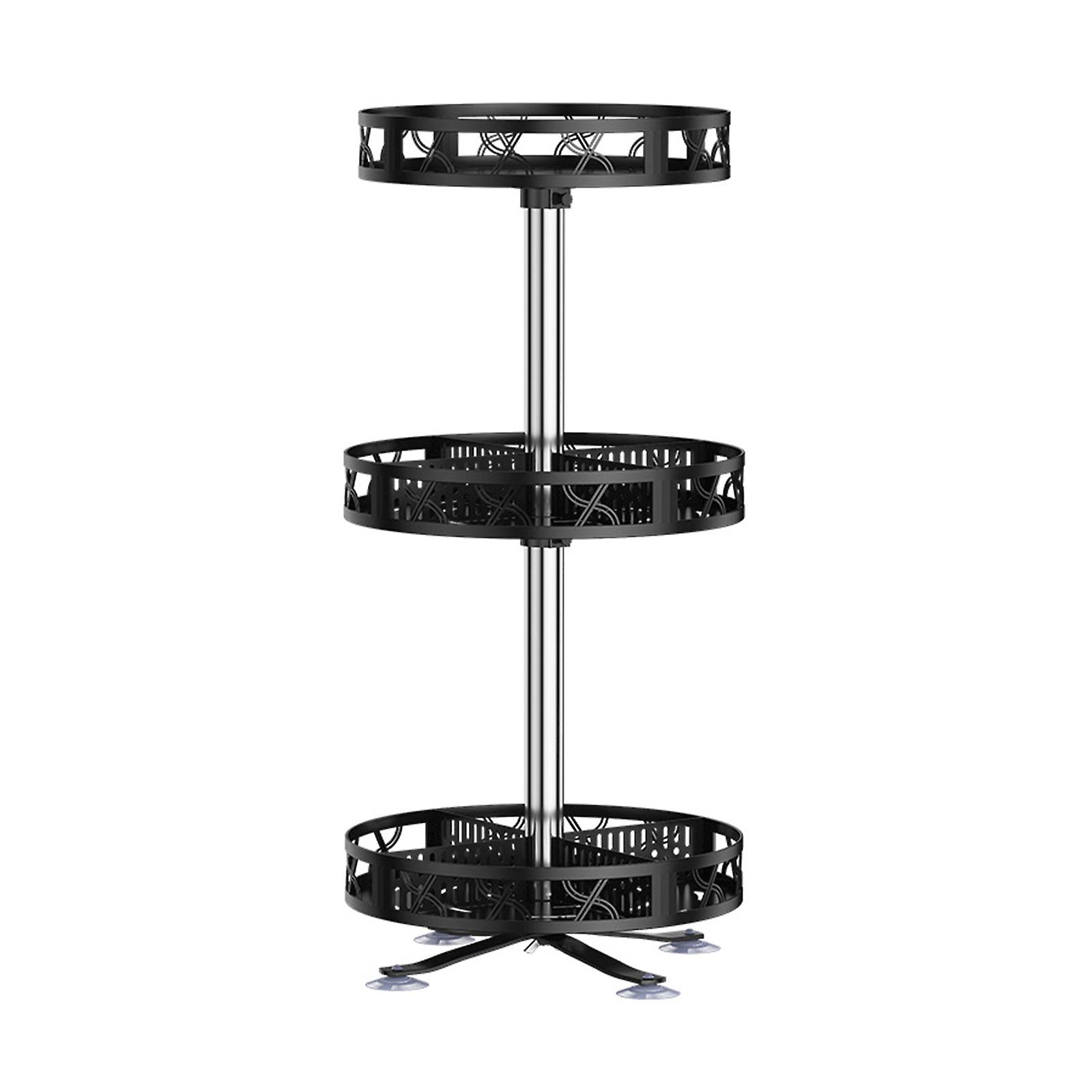 3-layered Kitchen Spice Racks 360 Rotating Seasoning Turntable Container