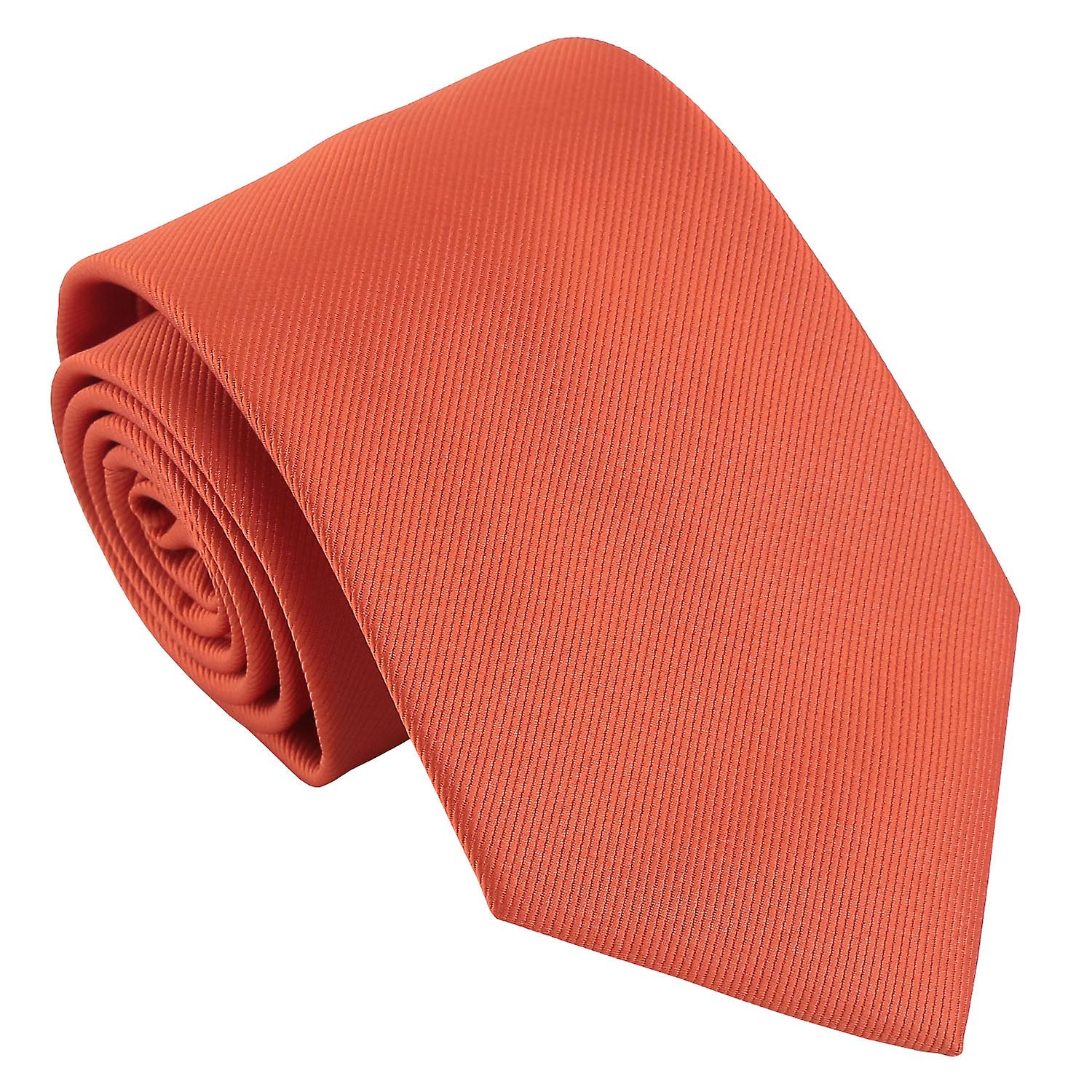 Terracotta Orange Plain Twill Tie