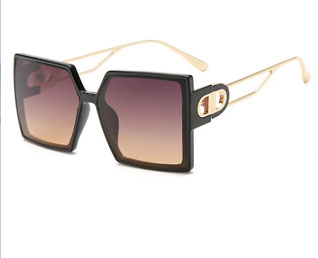 Unisex 2022 Brand Two-color Catwalk Anti-ultraviolet Sunglasses Fashion Trend Sunglasses Double D Square Sunglasses