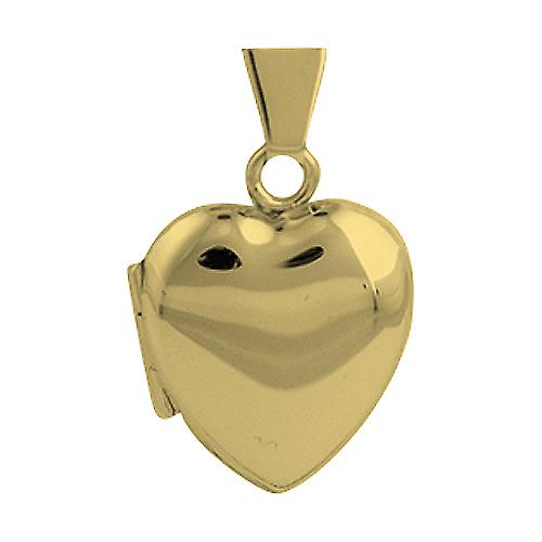 18ct Gold 17x16mm plain heart shaped Locket