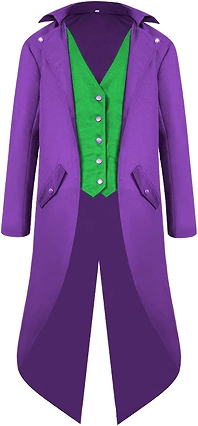 Medieval Halloween Tailcoat Jacket Costumes for Men Gothic Victorian Frock Coat Uniform