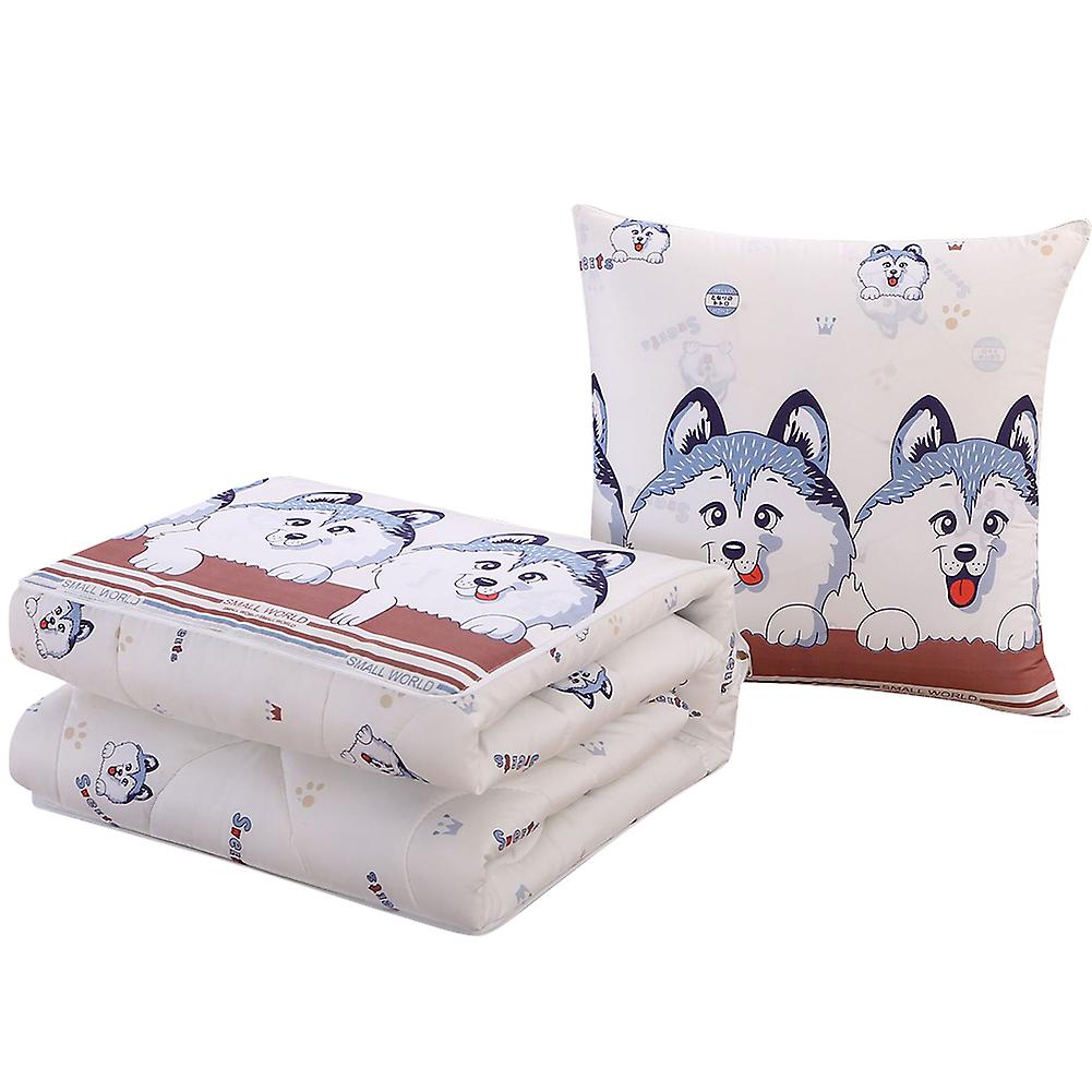 2 en 1 Napping Blanket Soft Comfortable Folding Blanket avec coussin de dossier pour employé de bureau