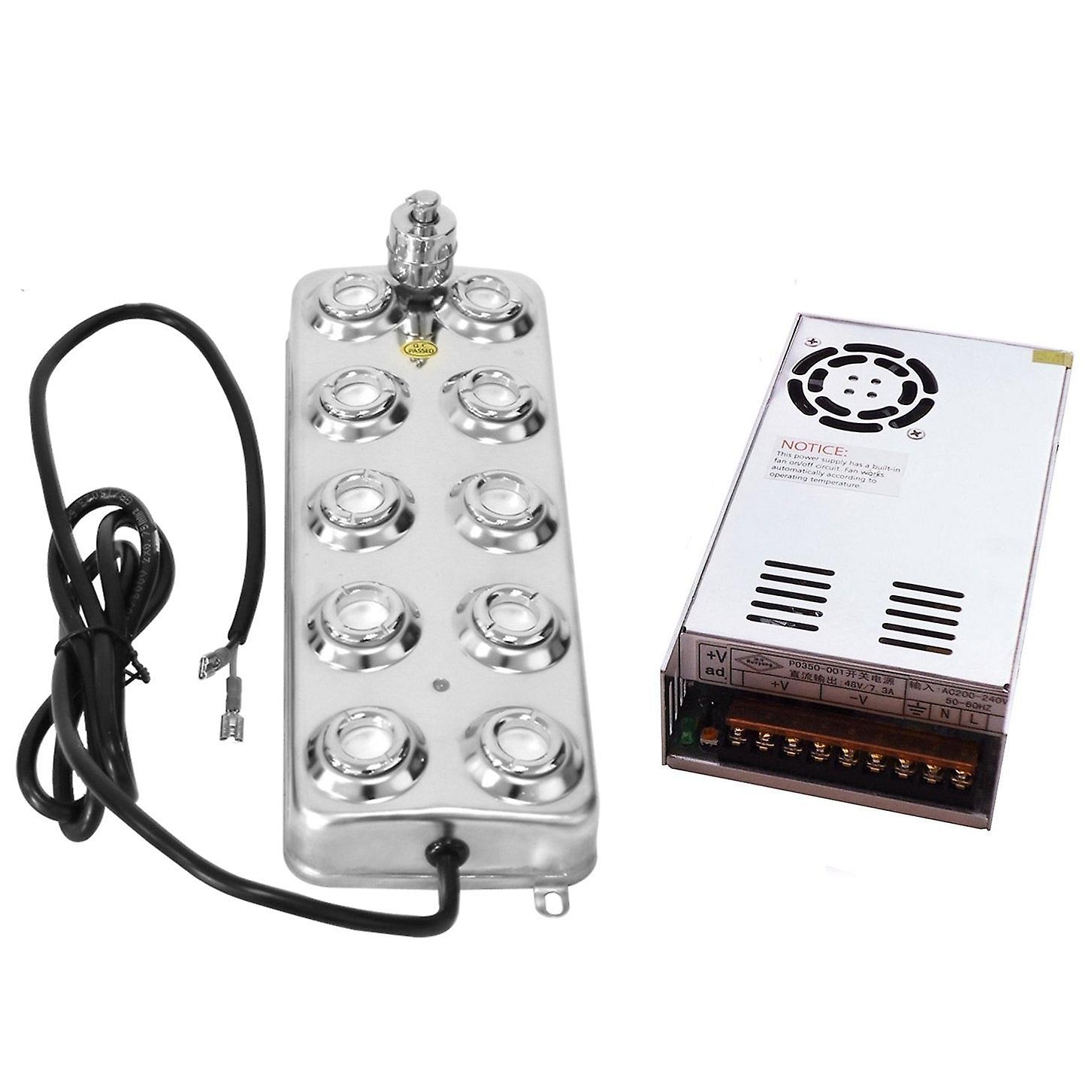 5000Ml/h 10 Head Ultrasonic Mist Maker Fogger Humidifier Greenhouse Aeromist Hydroponics+switching Power Supply