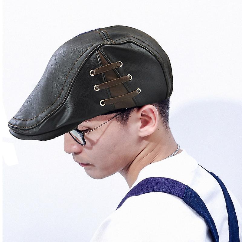 Perforated Strap Design PU Leather Cap