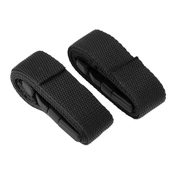 2x2pcs Golf Trolley Webbing Straps Quick Release Suitcase Tie Down Belt Black