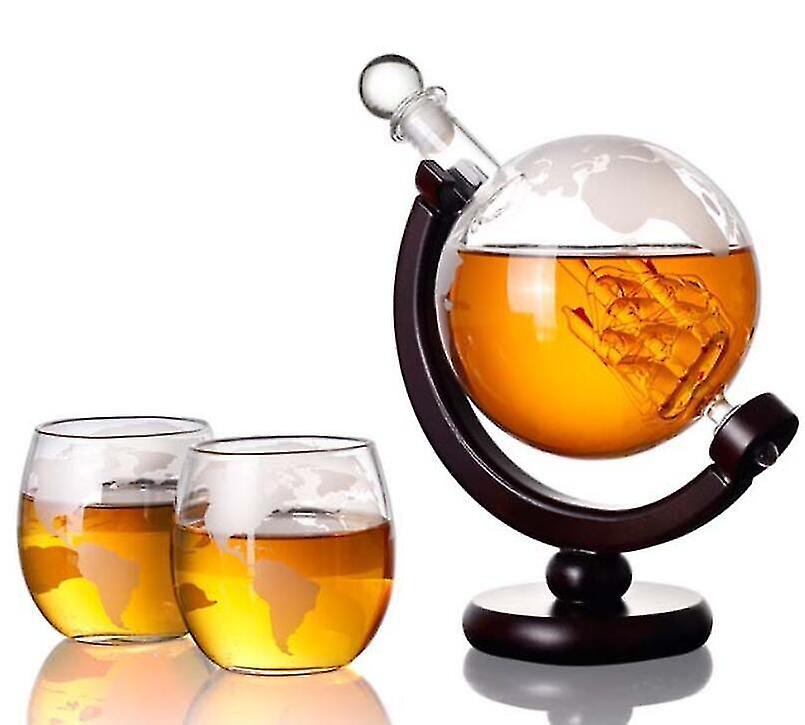 Spherical Craft Sobriety Globe Set With 2 Glasses