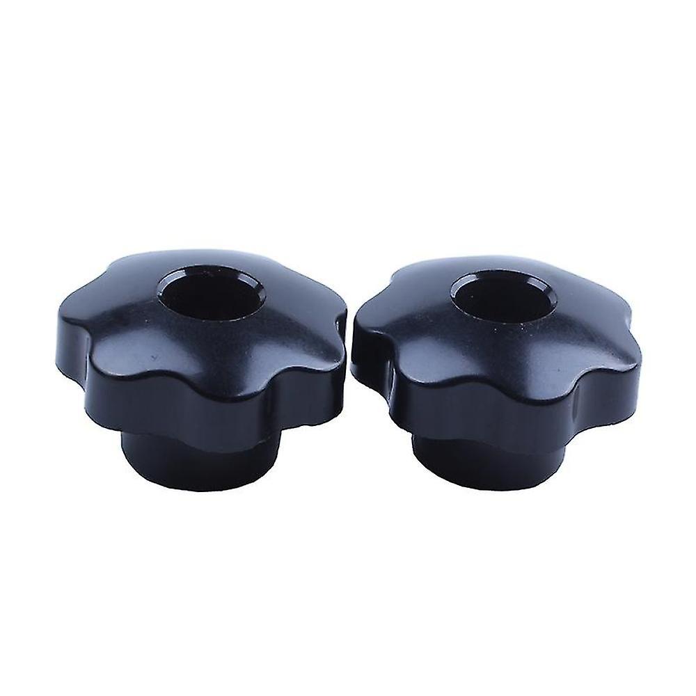 M8 X 50mm Diameter Thread Clamping Star Knob Black Replacement 2pcs