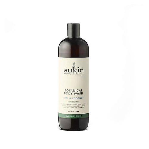 Sukin Body Wash Lime & Coconut, 16.9 Oz (Pack of 4)