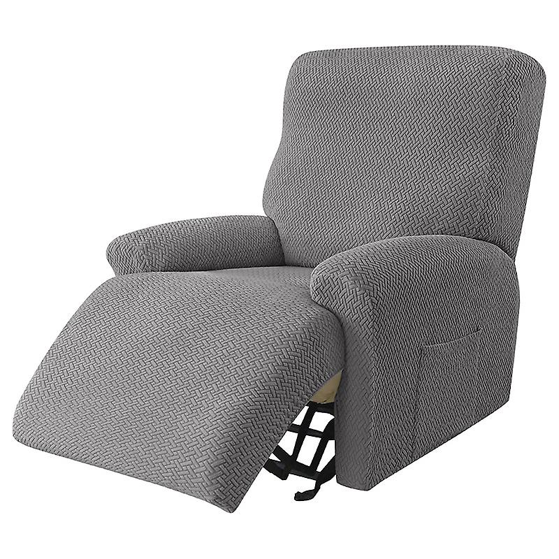 Popxstar Simple and modern solid color Chivas sofa cover, all-inclusive multi-functional brushed jacquard casual single recliner cover