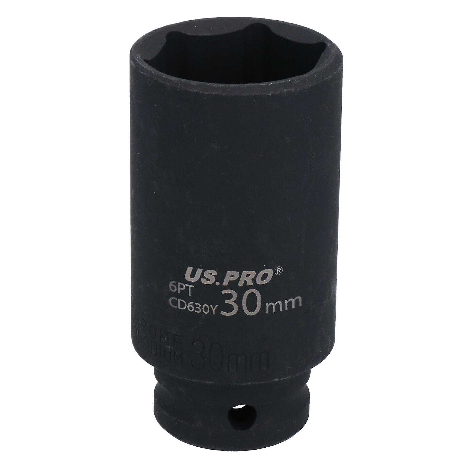 30mm 1/2" Drive Double Deep Metric Impact Socket Single Hex By BERGEN AT597