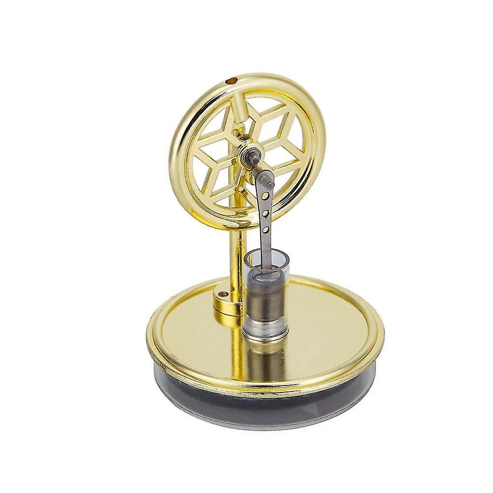 Low Temperature Stirling Engine Assembled Electricity Generator Heat Experiment Generator Model With Flywheel Design