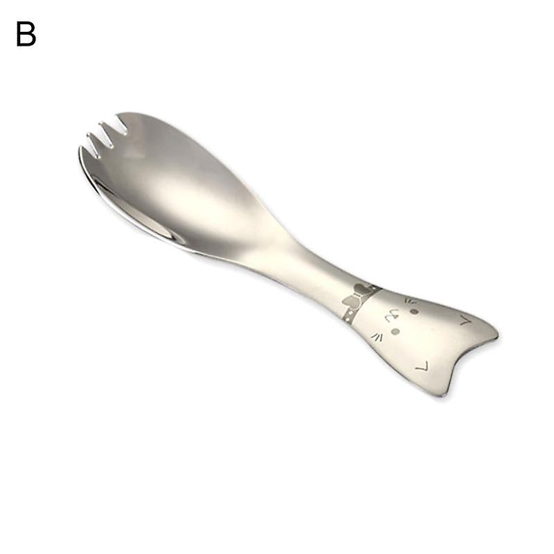 Desert Spoon Multi-function Easy to Grip Anti-slip Mini 304 Stainless Steel Cartoon Cat Shape Ice Cr