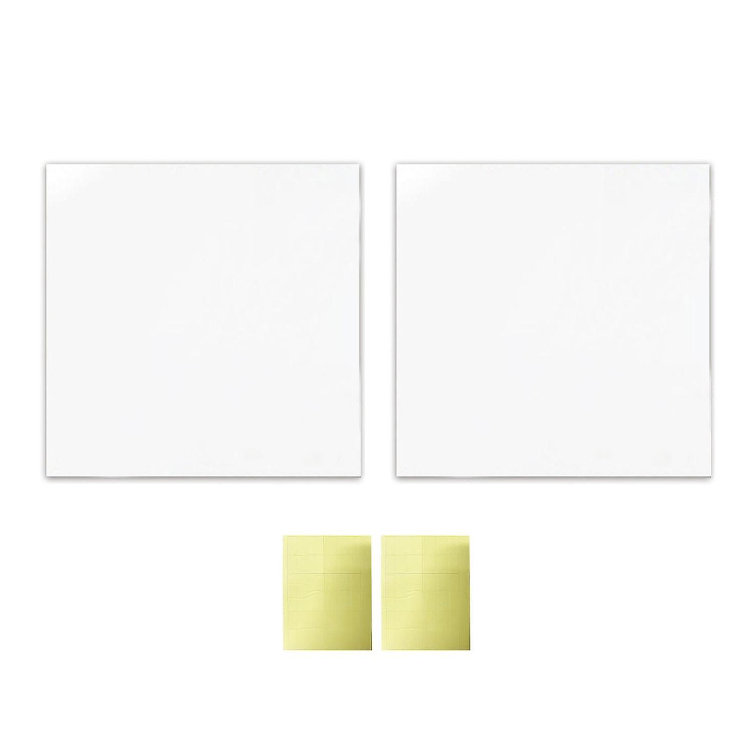 2pcs With Sponge Stickers Mirror Sheet Wall Hand Diy Self Adhesive