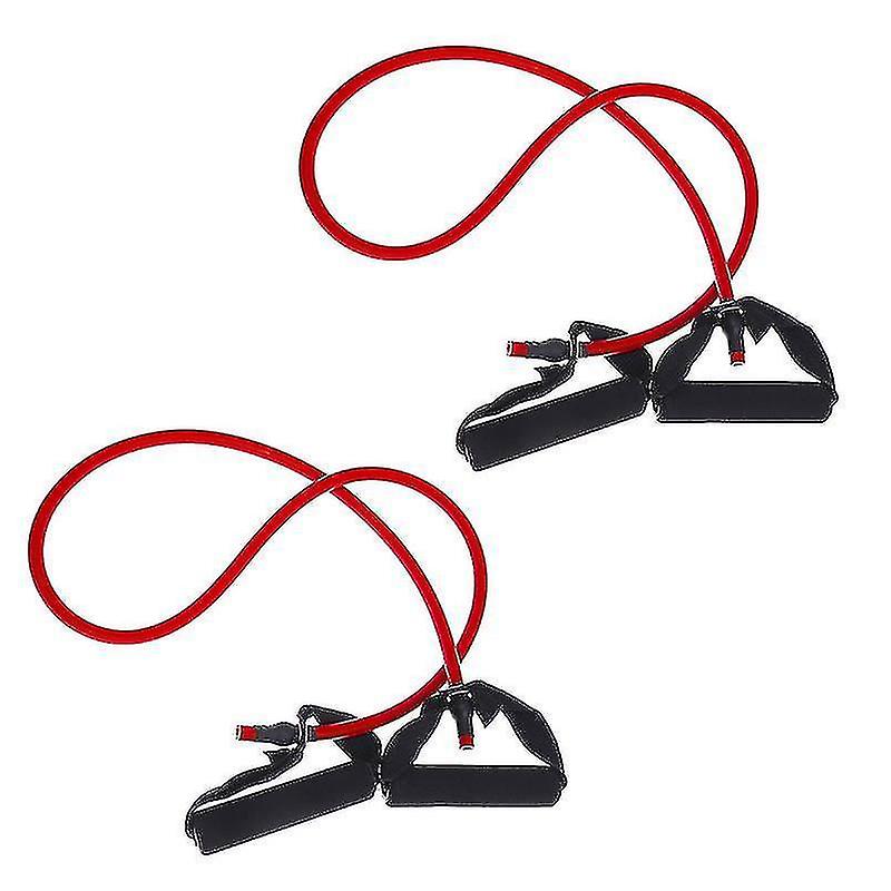 2pcs Red Yoga Pull Rope Exercise Chest Loop Multifunctional Expander Resistance Bands Elastic Pull U