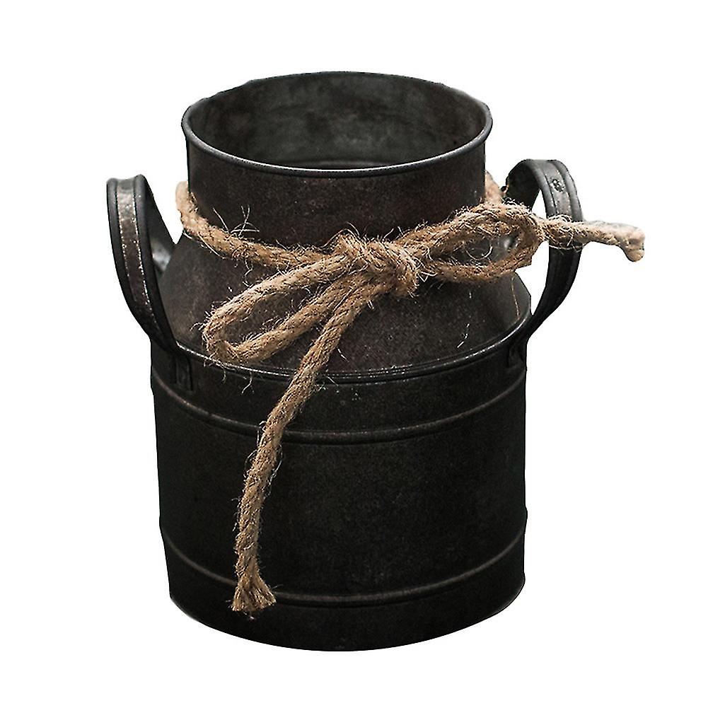 Pots de fleurs en métal de jardin, seau à fleurs vintage, pot à lait, support de fleurs suspendu