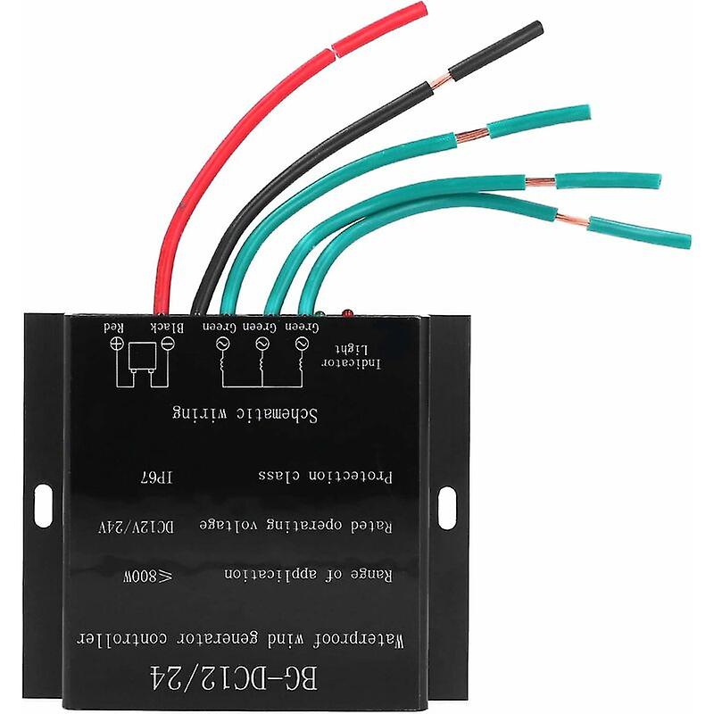 FO8-12v24v500w Wind Turbine Generator Controller, IP67 Waterproof Wind Turbine Charge Controller Regulator, With Full Waterproof Full Waterproof Desi
