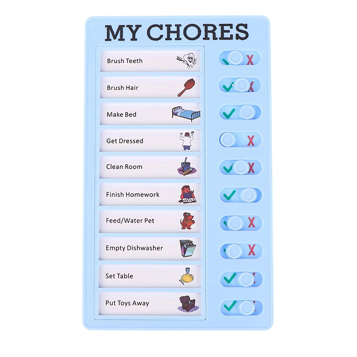 Detachable Plastic Chore Chart - RV Checklist & Daily Planner Tool