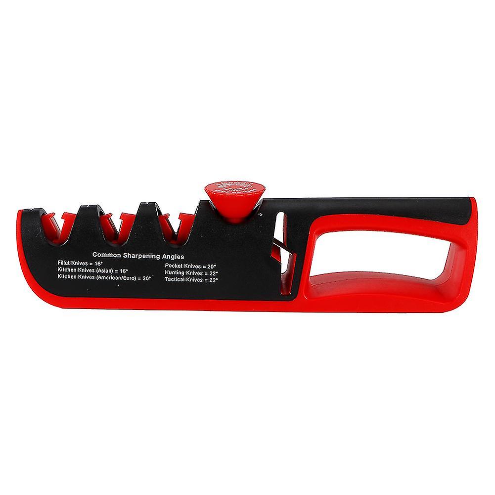Adjustable Angle Knife Sharpener, Professional 3-Stage Sharpening Tool for Kitchen, Hunting & Outdoor Knives, with Non-Slip Base & Ergonomic Handle