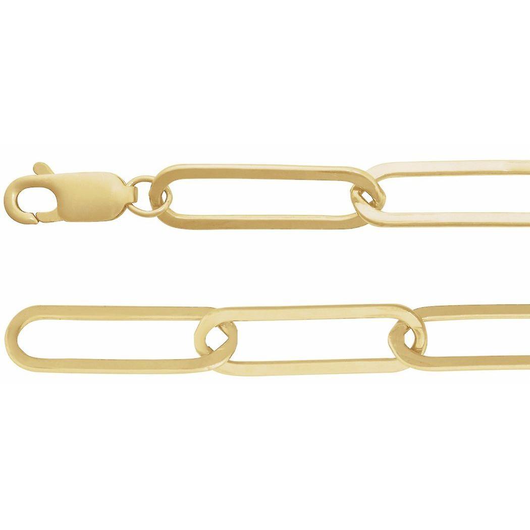 14k or jaune rempli 6,2 mm trombone style 20 pouces chaîne collier chaîne-collier pour femmes et hommes