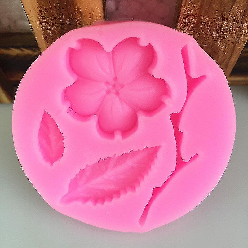 ケーキパンモールドニュープラムフラワーシェイプアロマティック石膏モールド2個