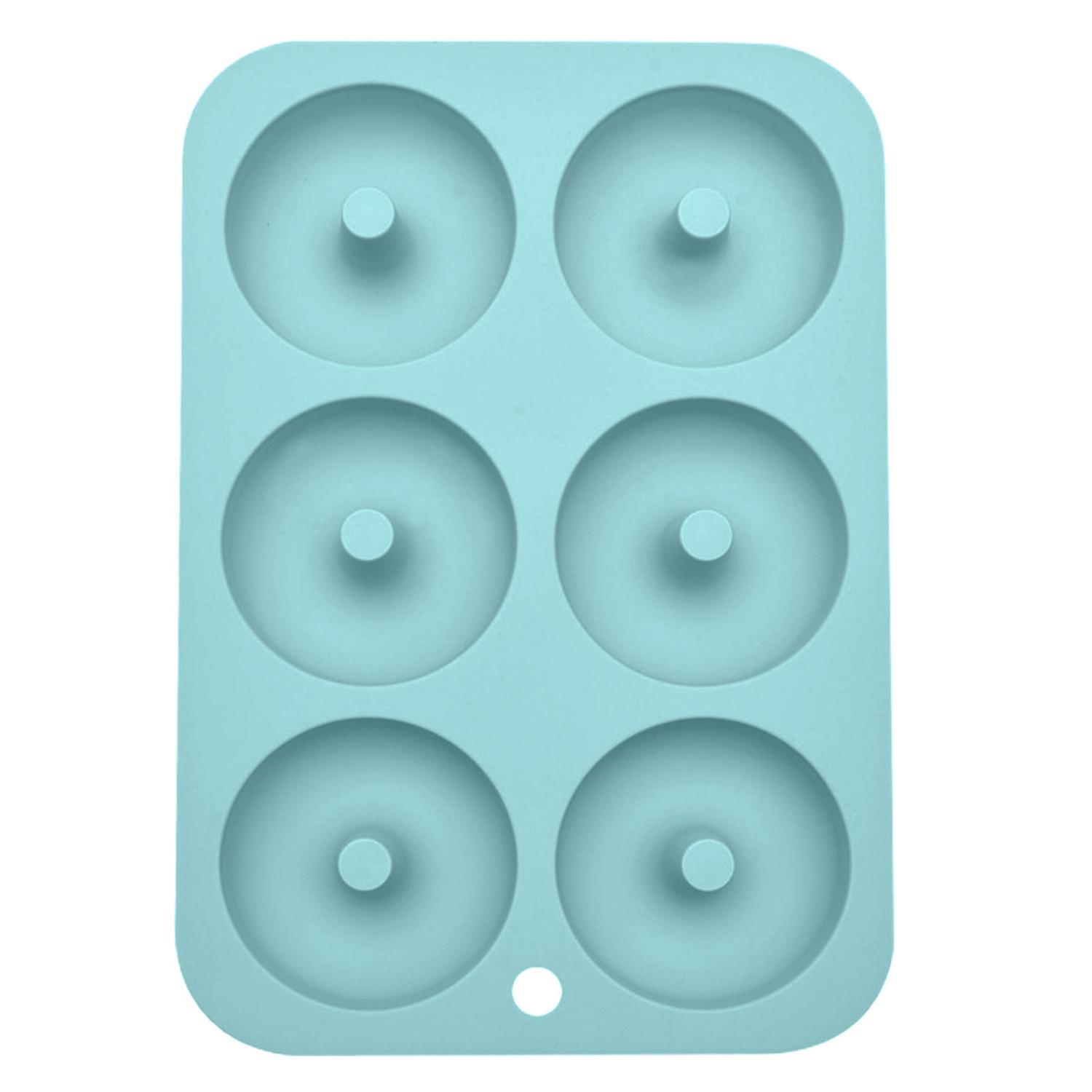 ZHOUBA Cake Mold Non-stick Easy to Release Wide Application DIY Baking Tool 6 Holes 3D Doughnut Mold