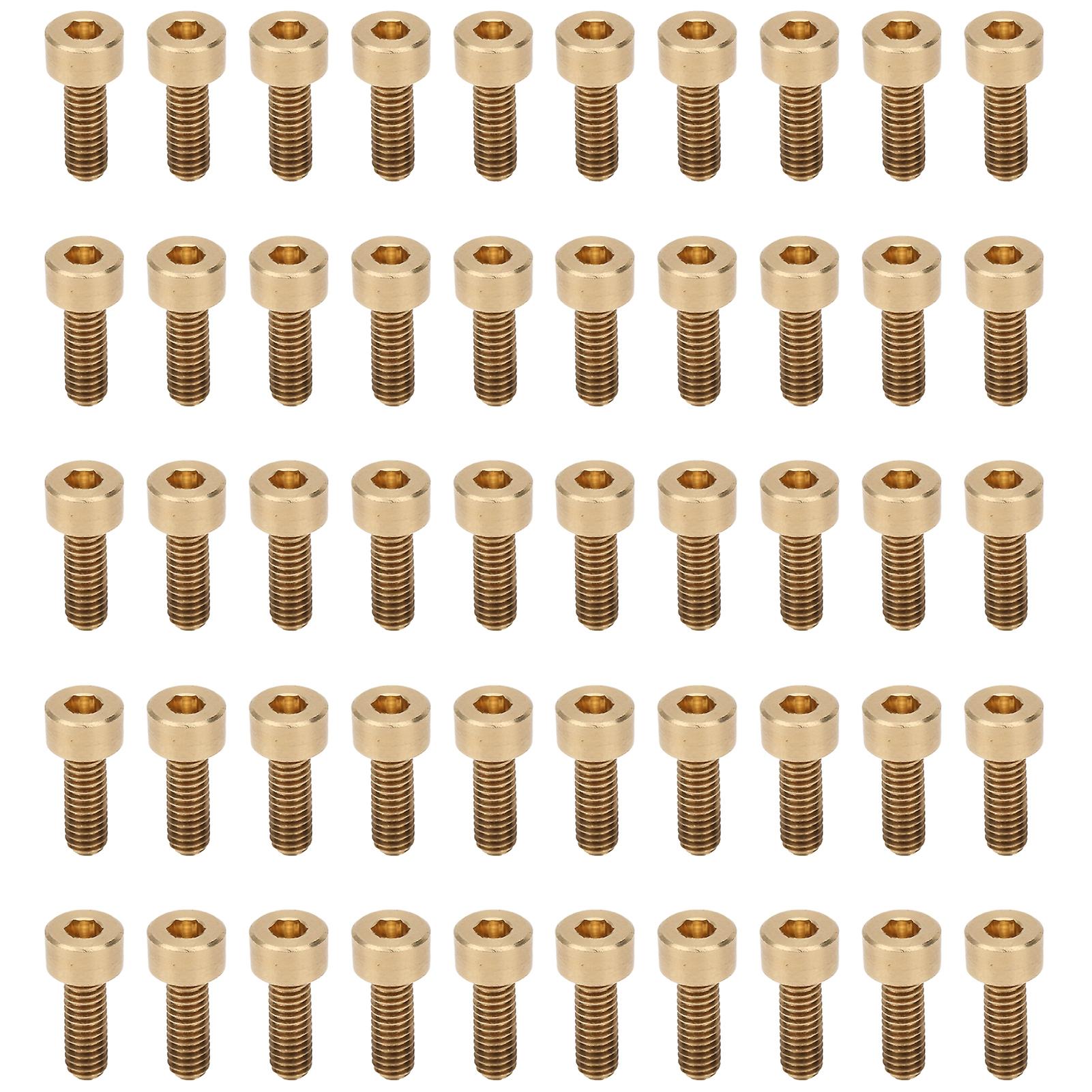 50Pcs Cap Hex Socket Screw Copper Fastener Hardware Tools Industrial Supplies M4