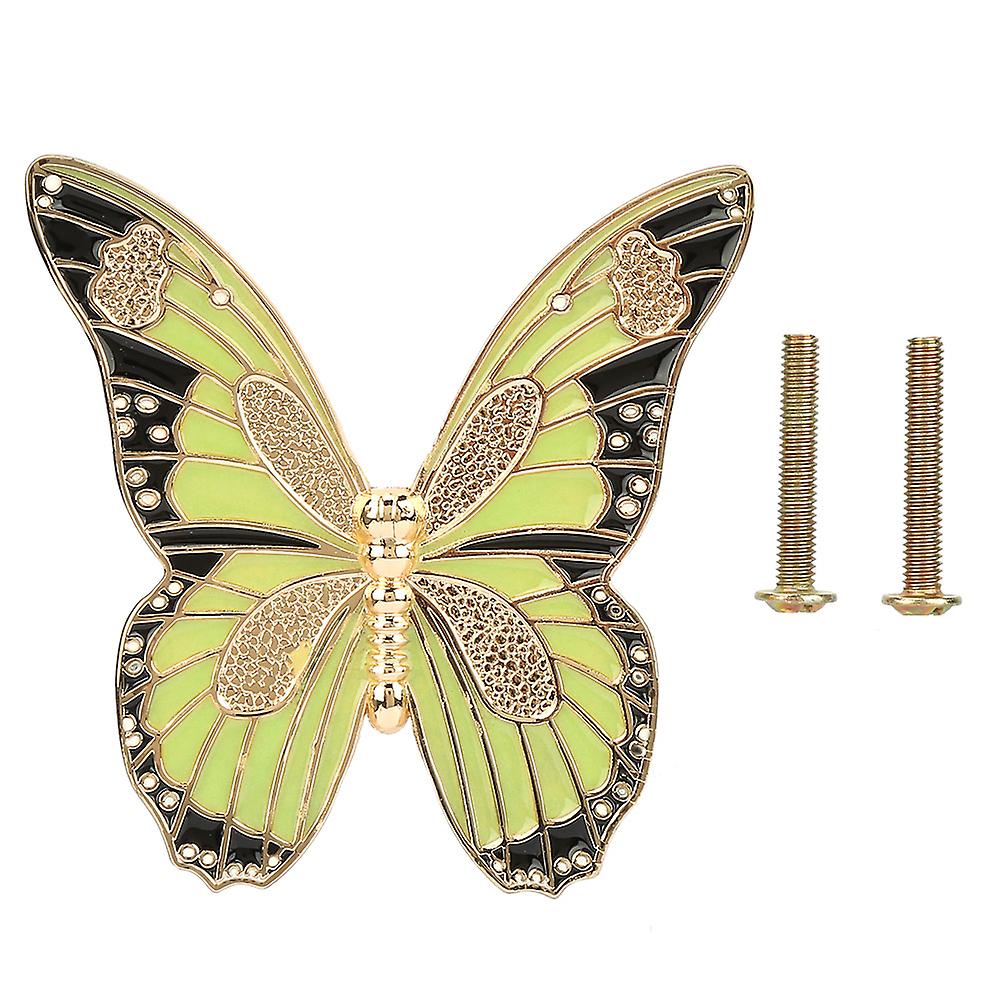 Drawer Pull Kitchen Cupboard Knobs Cabinet Wardrobe Handle (Butterfly shape) Green Night Lights