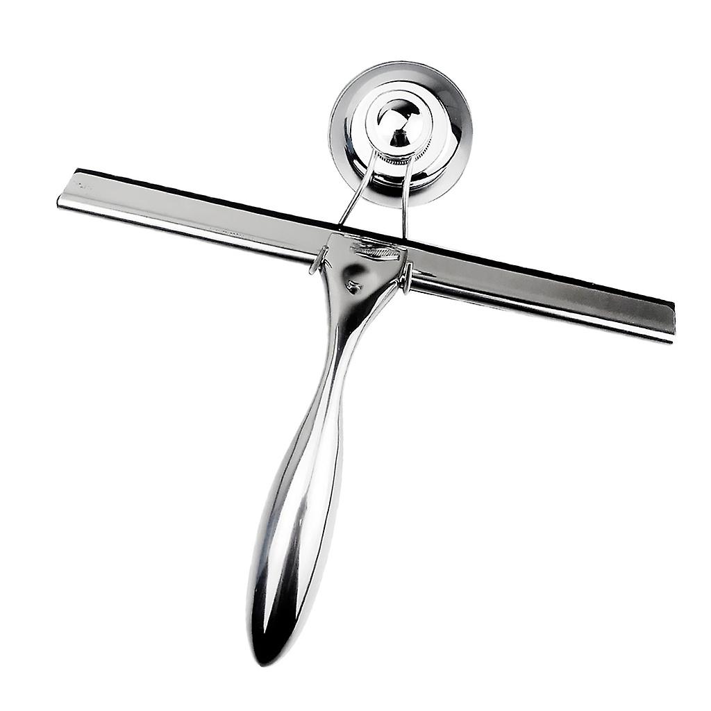Bathroom Cleaner Window Squeegee Shower Scraper with Suction Base Holder