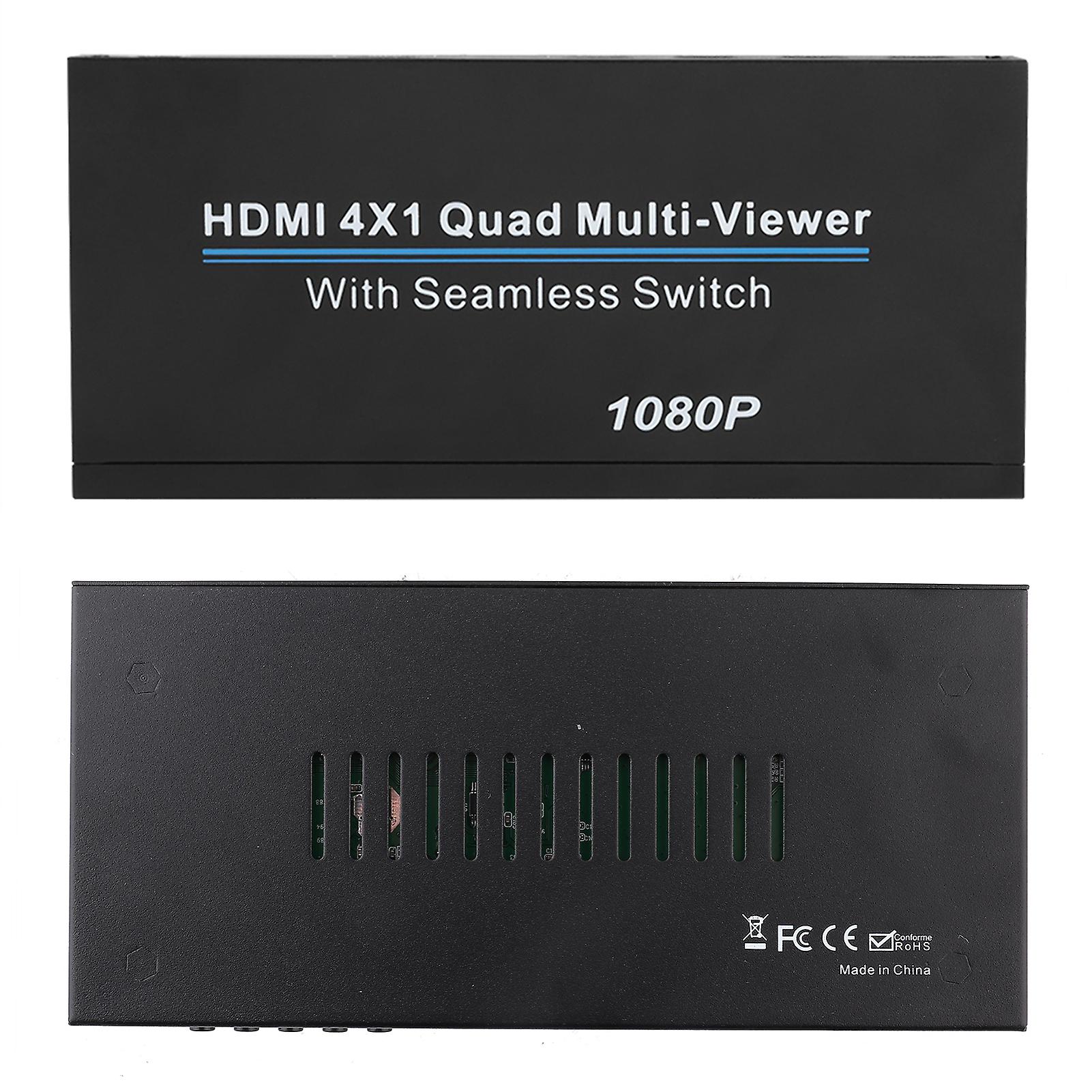 4 in 1 1080P HDMI Multiviewer Quad Screen HDMI1.3a/HDCP1.2 HDMI Quad Multiviewer - EU Plug