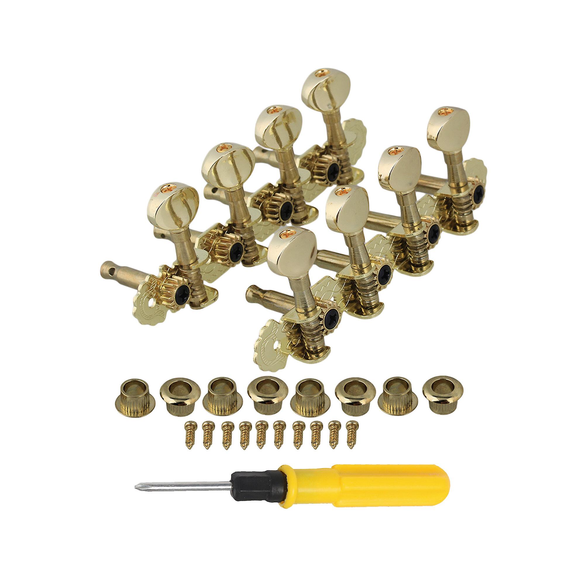 3 Pcs Mandonlin Machine Heads 1 Left 1 Right Gold with Screwdriver Screw