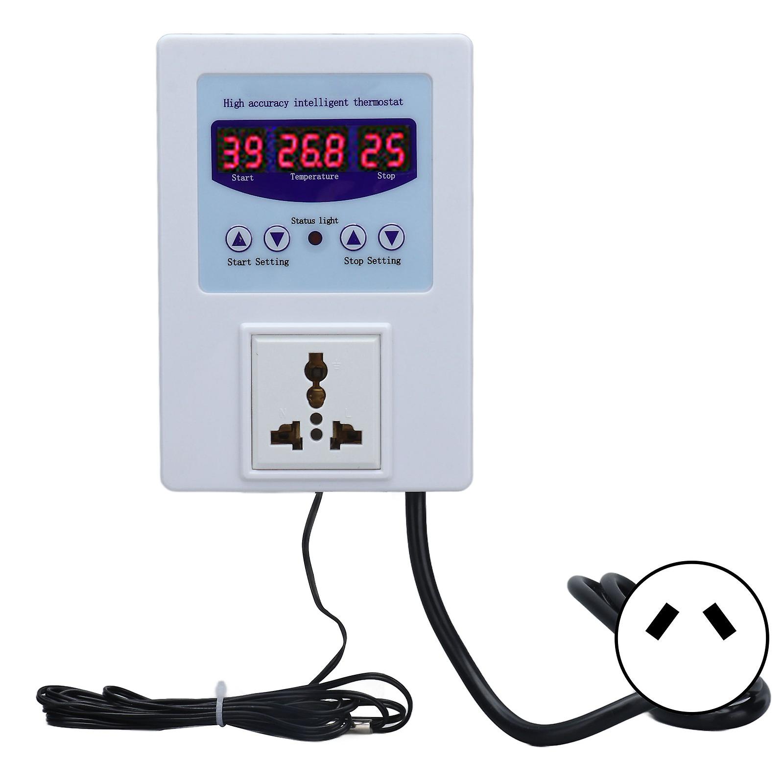 Temperature Controller Digital Display Thermostat Temp Regulator with Sensor AC110‑240V