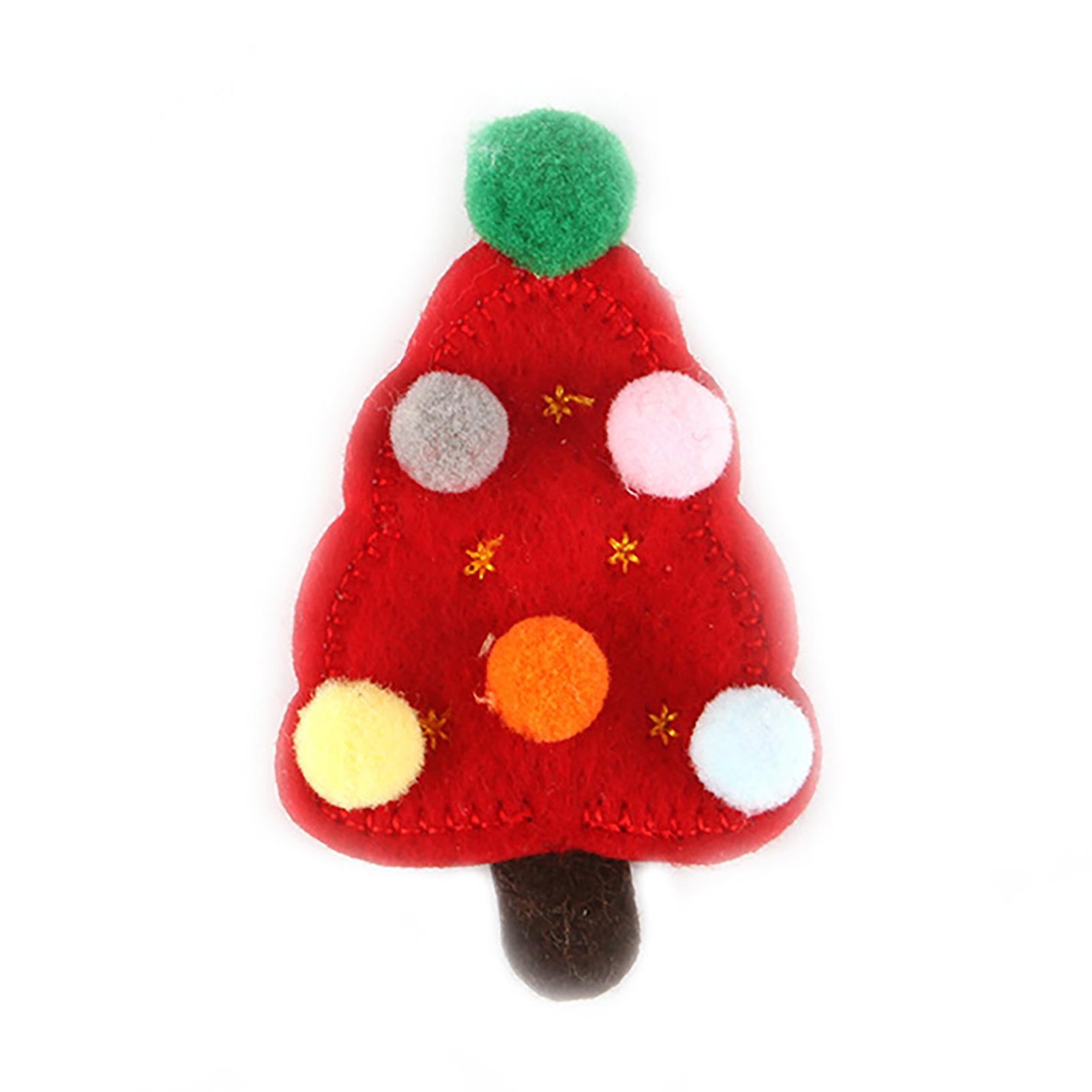 Soft Plush Toy Christmas Theme Adorable Fine Sewing Bite Resistant Stuffed Toy for Pets Type 2
