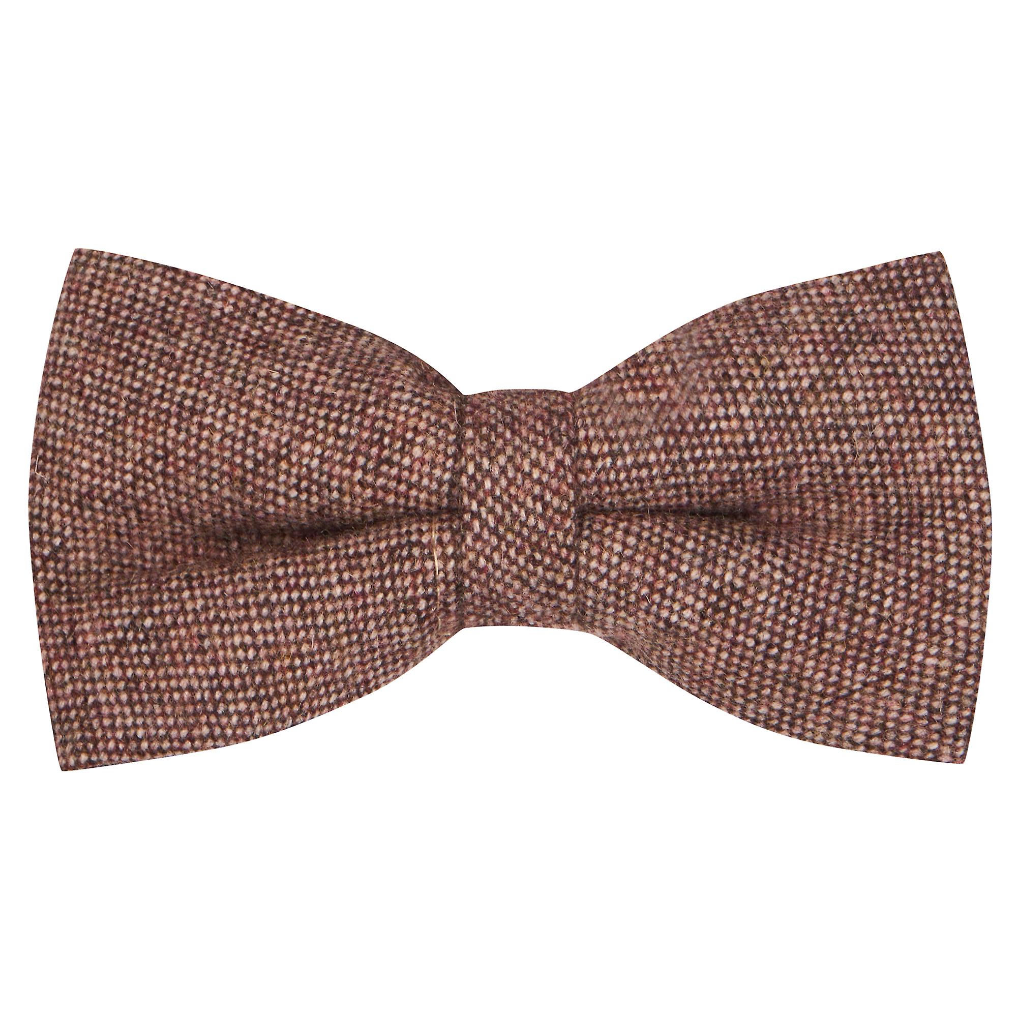 Highland Weave Burgundy Bow Tie