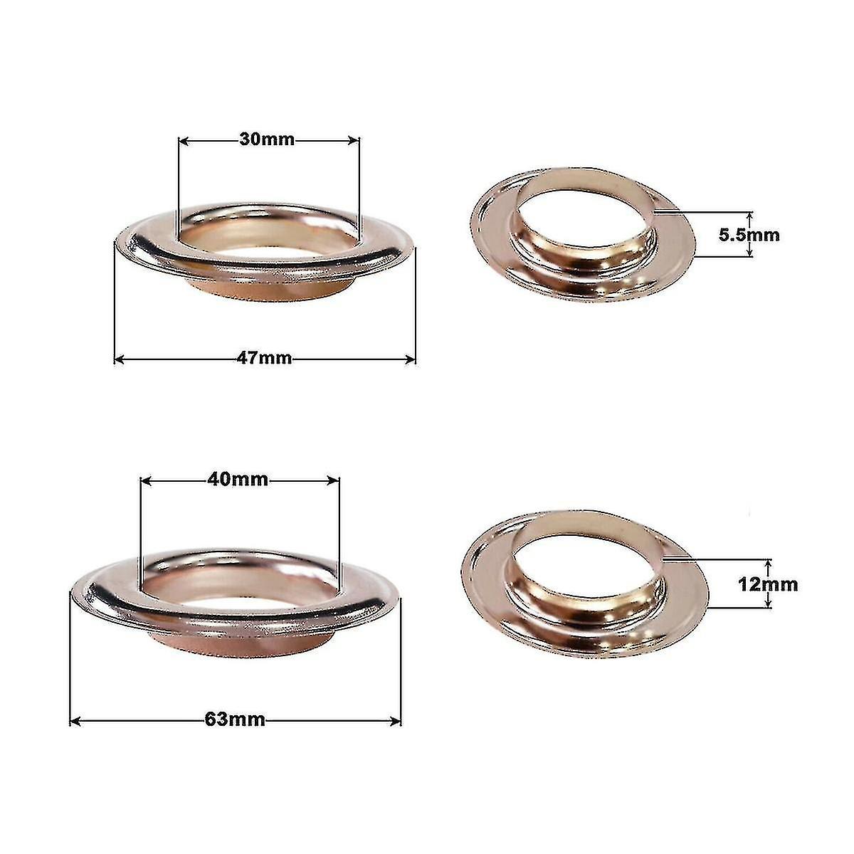 30 mm rustbestandige messingmaljer, Grommet & Skiver-xdd