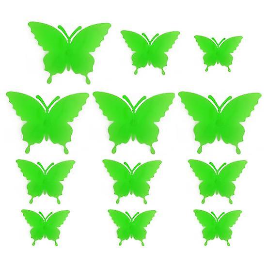12Pcs Wall Sticker Luminous Effect Easy to Use PVC Butterfly