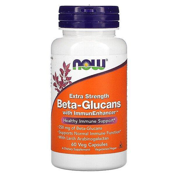 Now Foods, Beta-Glucans, with ImmunEnhancer, Extra Strength, 250 mg, 60 Veg Capsules