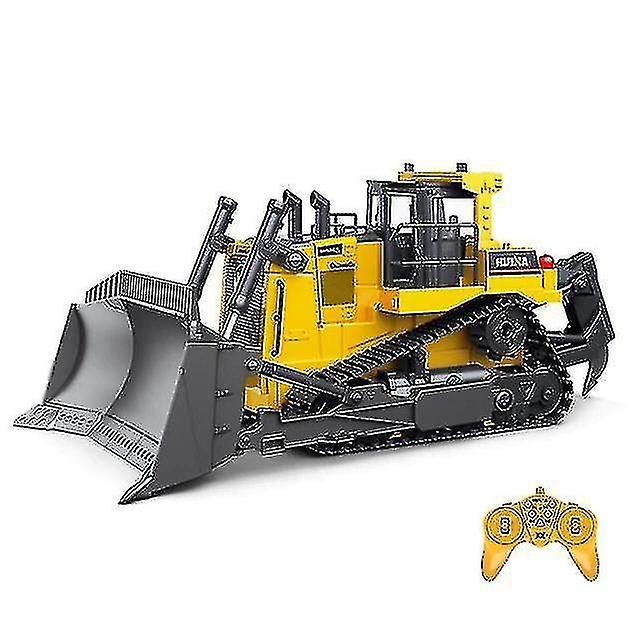 1:16 RCトラックヘビーブルドーザーキャタピラーエンジニアリング制御車のおもちゃ男の子|rcトラック(カーキ)