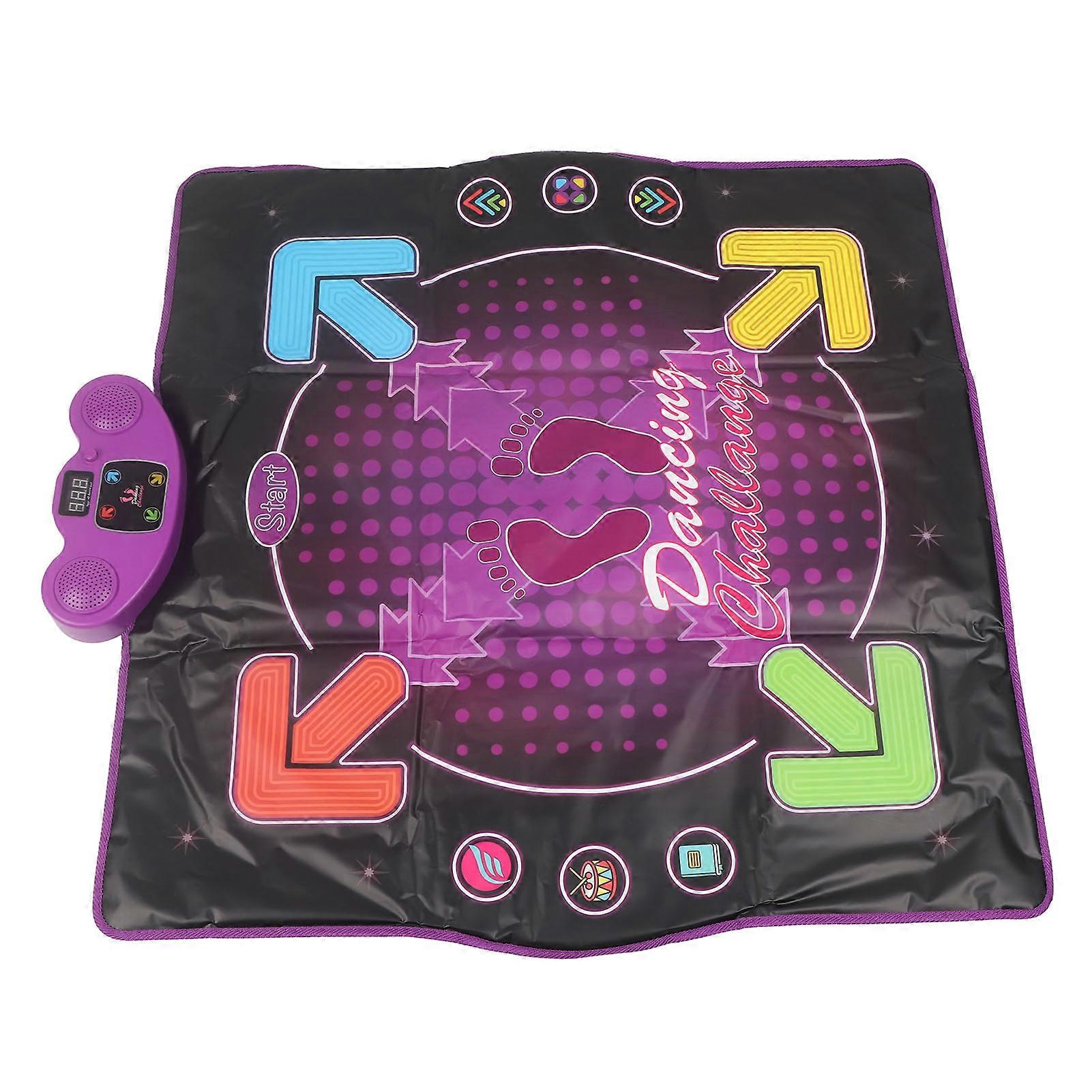 Dance Mat Kids Eletronic Pad Toy 4 Game Modes Adjustable Bulit in Music Dancing Gift Light Up 