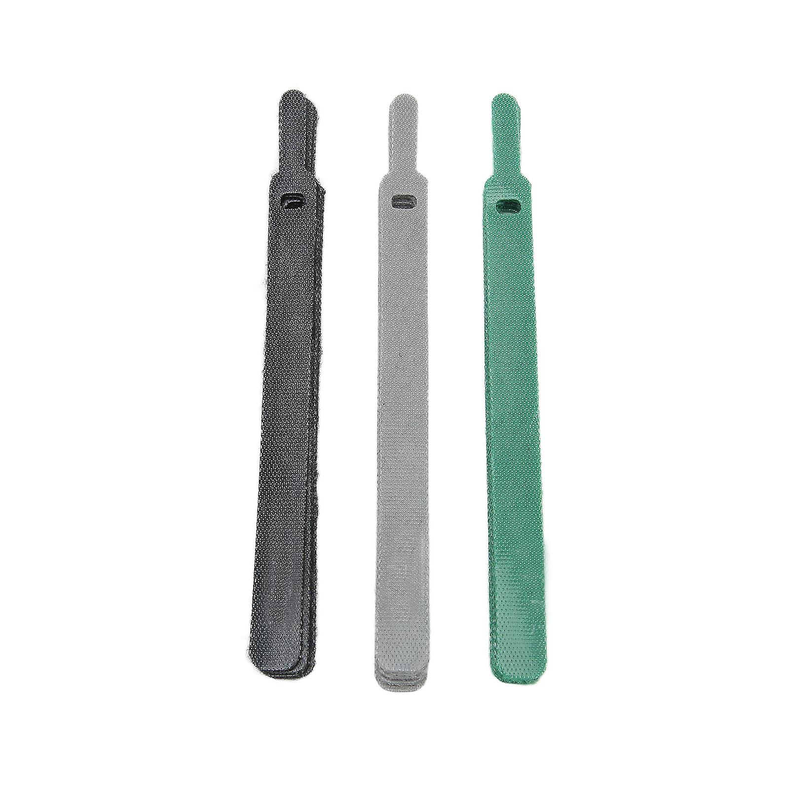 15pcs Fastening Straps Nylon Reusable Adjustable Hook Loop Cord Fastener Ties Data Cable Fixed OrganizerL (20 X 1.45cm / 7.87 X 0.57in)