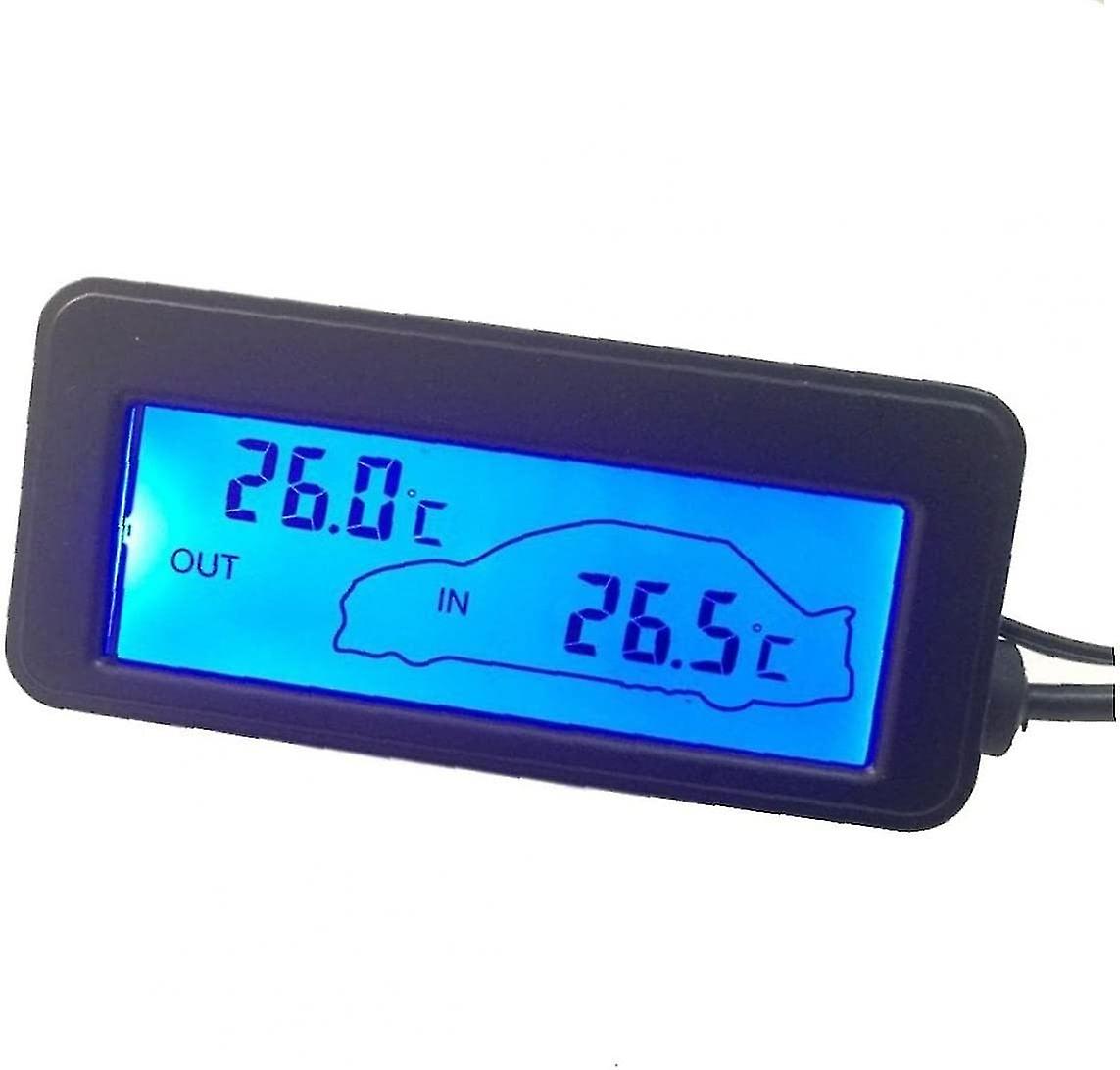 Mini Car Digital Thermometer LCD Display Indoor Outdoor Thermometer Meter with Cable Sensor for 12v 