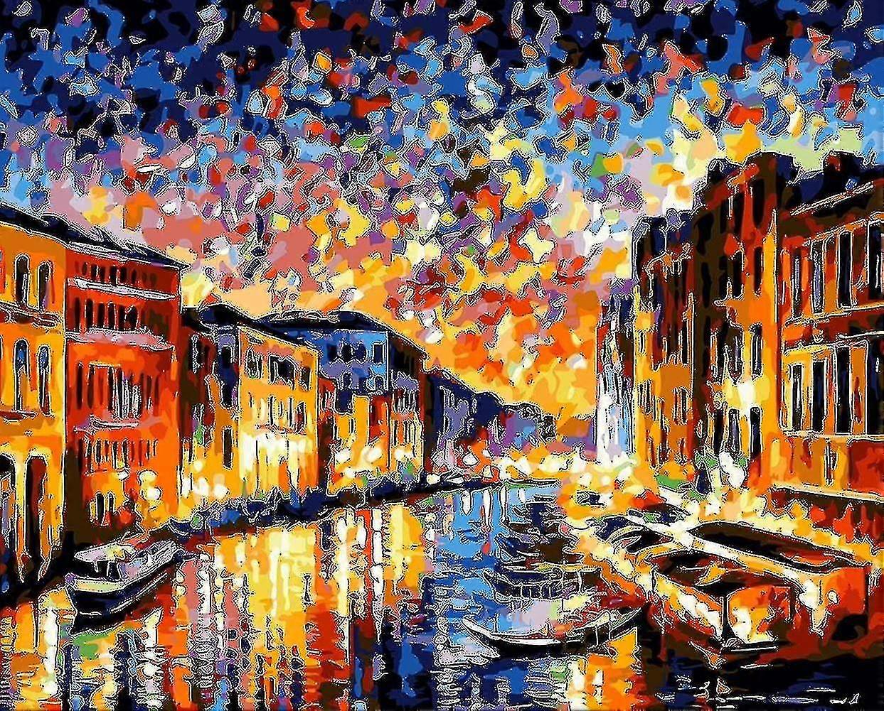 Diy Paint By Numbers-pre-printed Canvas Oil Painting Gift For Adults Kids Kits Home House Decor - Co